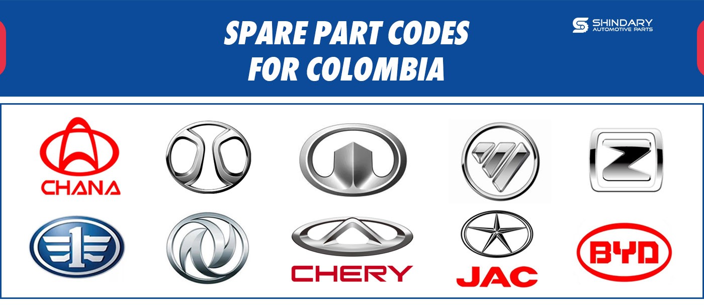 SPARE PART CODES FOR COLOMBIA MARKET